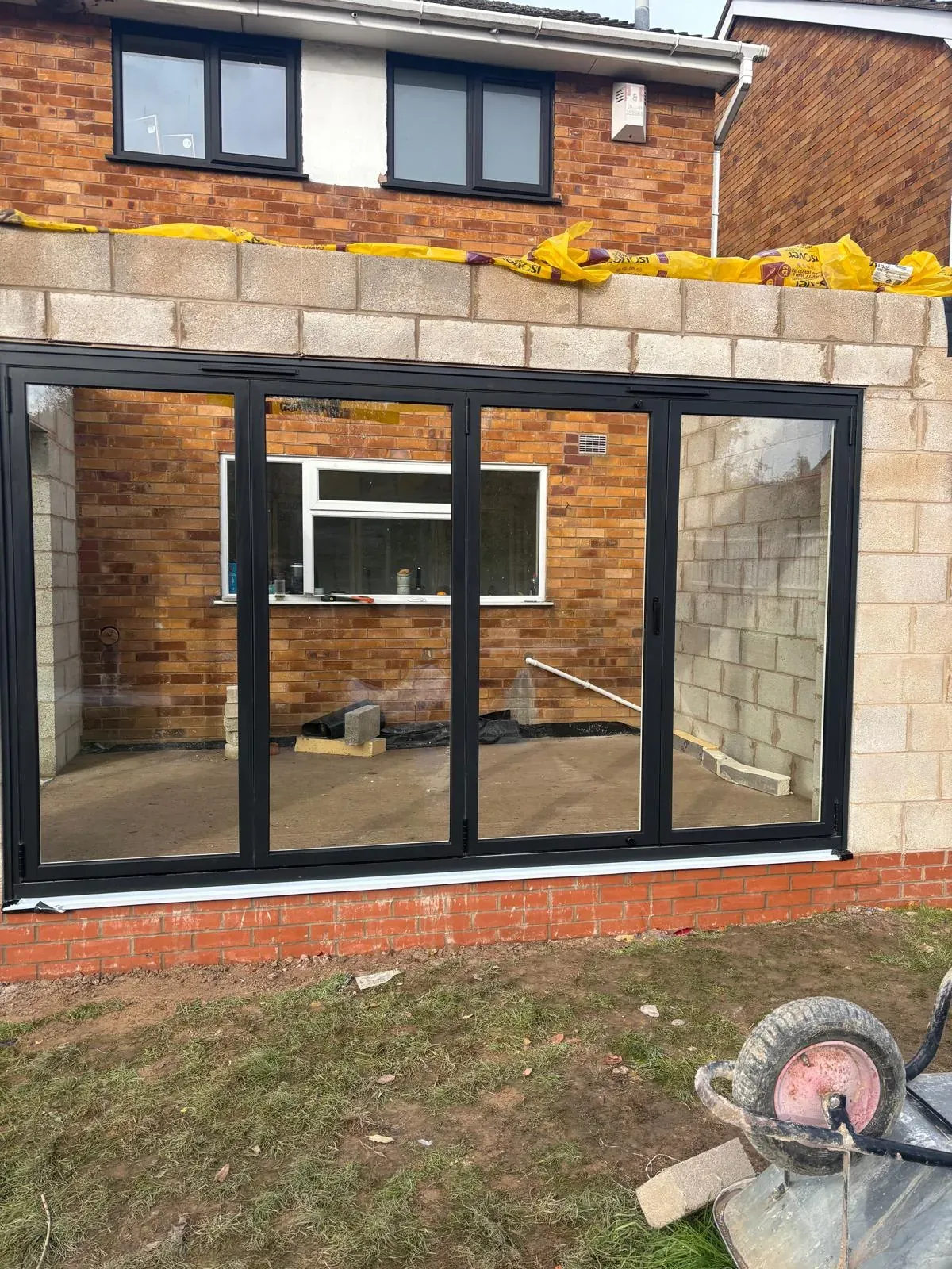 bi-fold door installation by Heritage Windows and Doors in the West Midlands