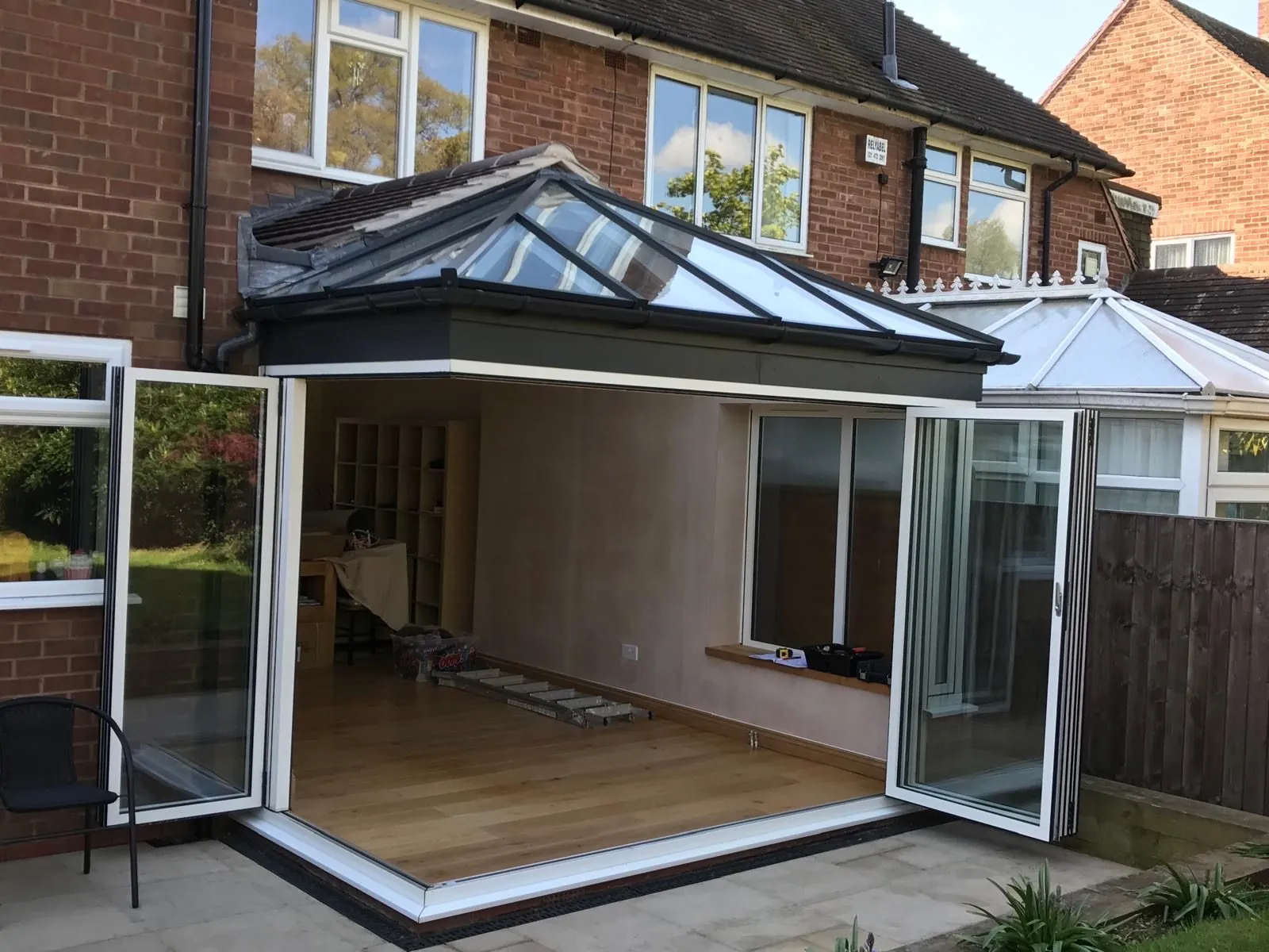 Bi-fold door installation by Heritage Windows and Doors in the West Midlands