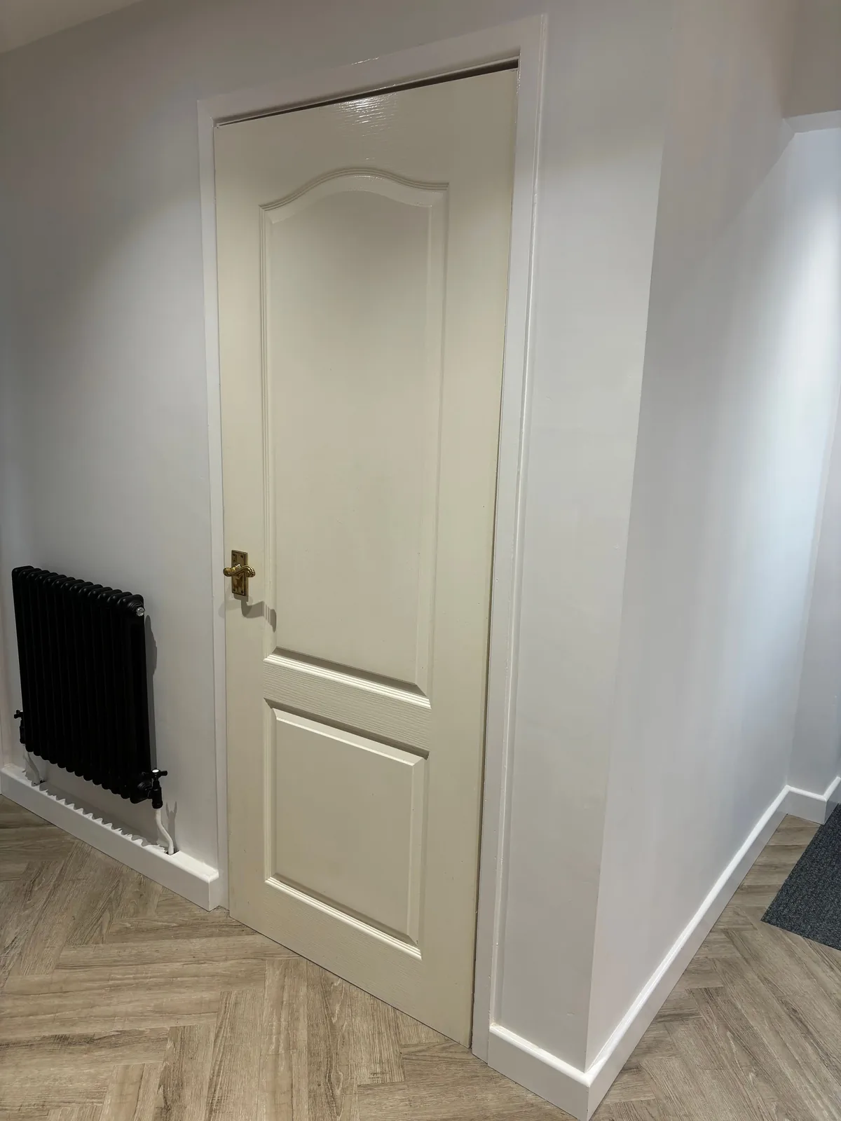 Before: the original panelled door, before replacement by Heritage Windows and Doors in the West Midlands
